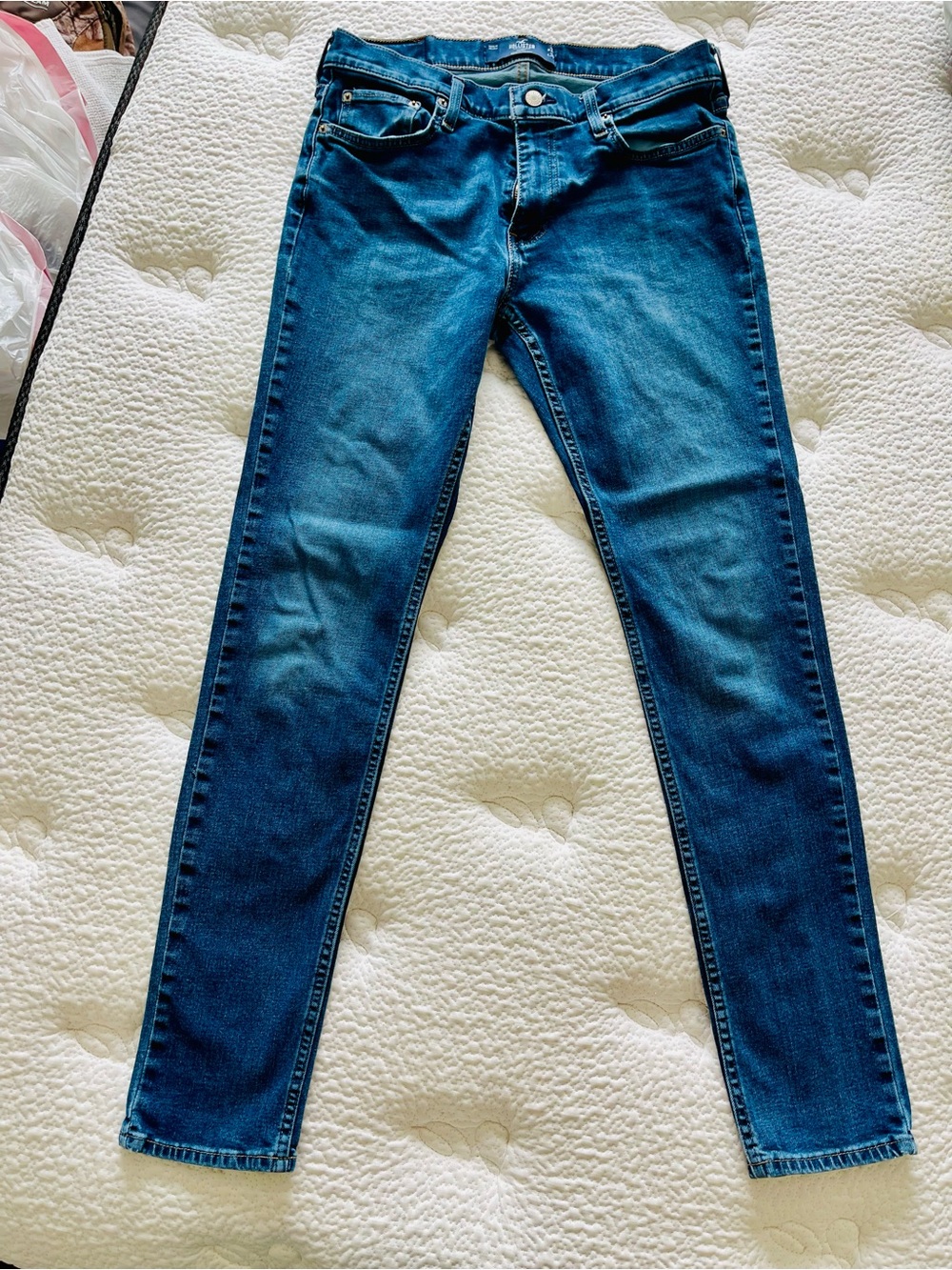 Hollister 32x34 Men's Skinny Jeans in Medium Blue